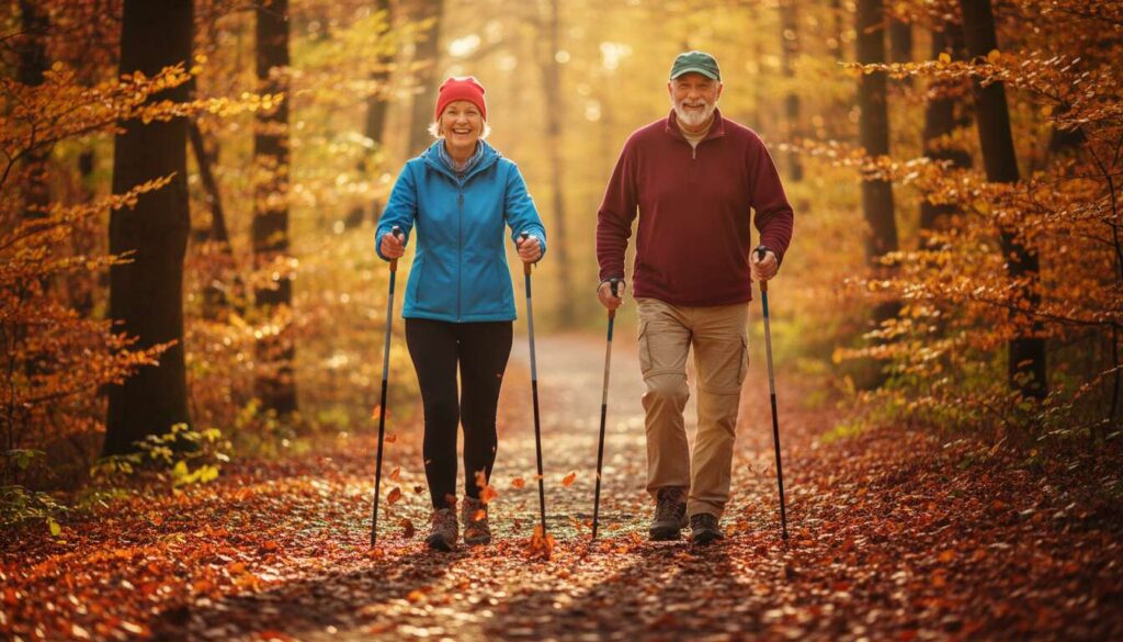 Nordic walking czy spacer? Ortopedzi jednoznacznie wskazują lepszą opcję dla kolan po 55-tce